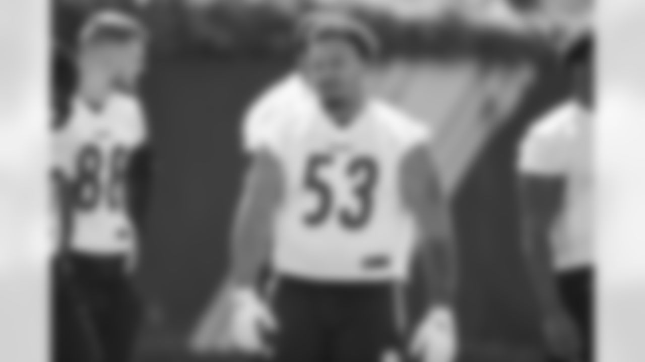 Pittsburgh Steelers center Kendrick Green (53) practices at the UPMC Rooney Sports Complex during rookie minicamp, Friday, May 14, 2021 in Pittsburgh, PA. (Karl Roser / Pittsburgh Steelers)