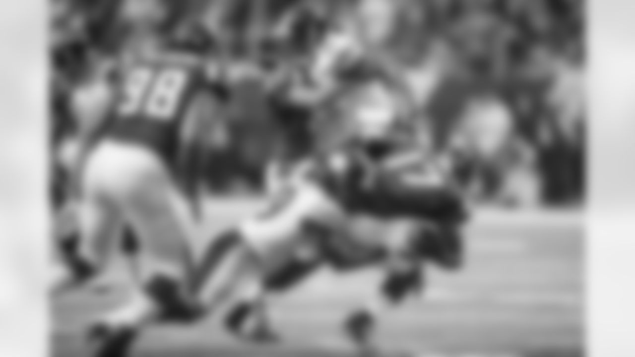 Shamarko Thomas makes a tackle against the Atlanta Falcons.