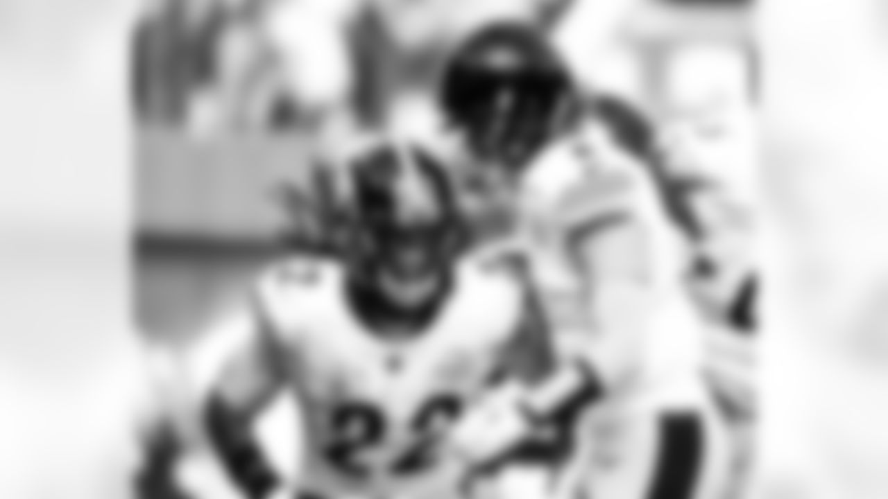 Pittsburgh Steelers quarterback Kenny Pickett (8) and Pittsburgh Steelers running back Najee Harris (22) during a regular season game between the Pittsburgh Steelers and the Los Angeles Rams, Sunday, Oct. 22, 2023 in Los Angeles, CA. (Karl Roser / Pittsburgh Steelers)