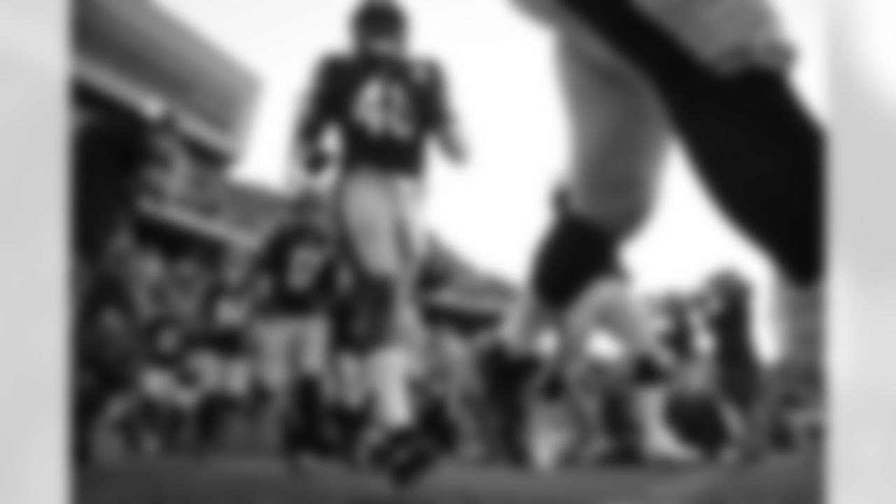 Pittsburgh Steelers linebacker Quincy Roche (48) during a Hall of Fame game between the Pittsburgh Steelers and the Dallas Cowboys, Thursday, Aug. 5, 2021 in Canton, OH. (Karl Roser / Pittsburgh Steelers)