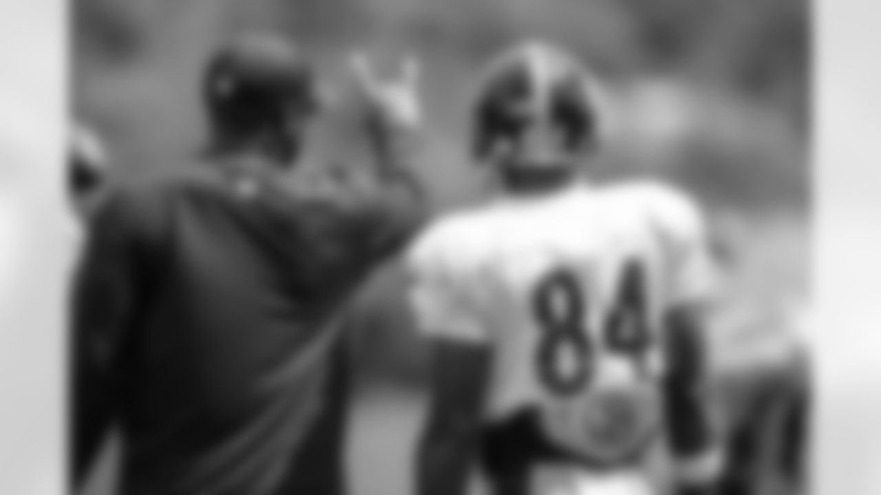 Head Coach Mike Tomlin and Antonio Brown