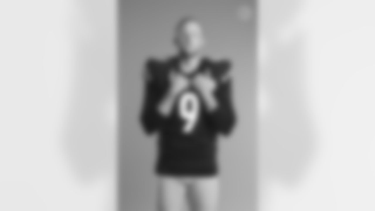 Pittsburgh Steelers kicker Chris Boswell (9) poses for a photo during the Steelers 2021 media day, Friday, July 23, 2021 in Pittsburgh, PA. (Karl Roser / Pittsburgh Steelers)