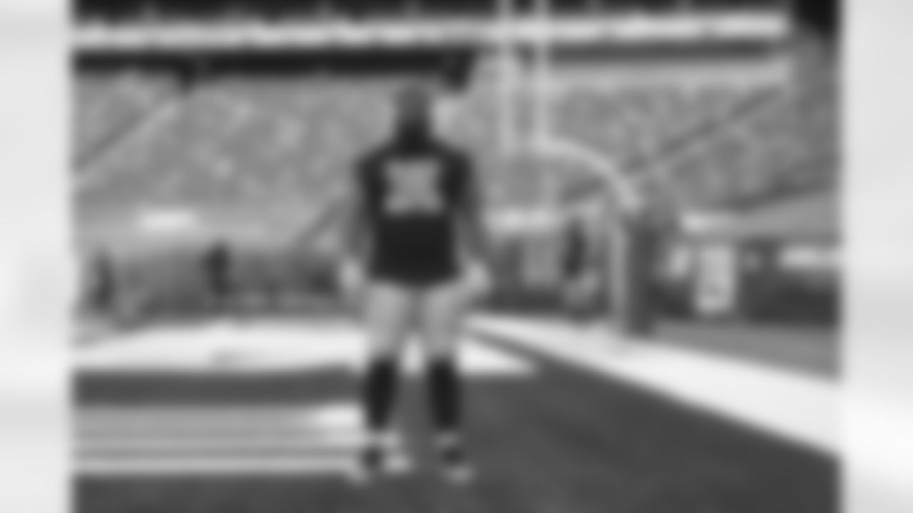 Pittsburgh Steelers defensive end Isaiah Buggs (96) warms up before a regular season game between the Pittsburgh Steelers and the New York Giants, Monday, Sept. 14, 2020 in East Rutherford, NJ. (Karl Roser / Pittsburgh Steelers)