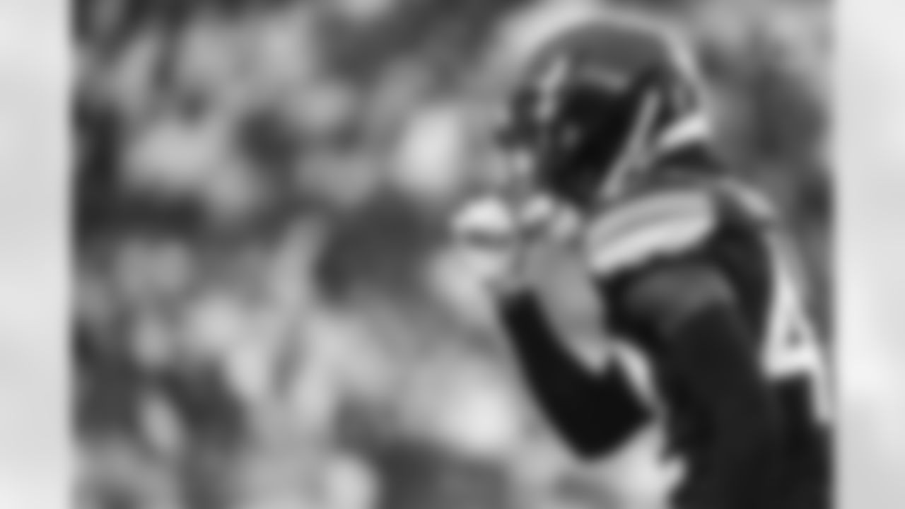 Pittsburgh Steelers cornerback James Pierre (42) during a regular season game between the Pittsburgh Steelers and the Detroit Lions, Sunday, Nov. 14, 2021 in Pittsburgh, PA. The Steelers and the Lions tied in OT 16-16. (Caitlyn Epes / Pittsburgh Steelers)