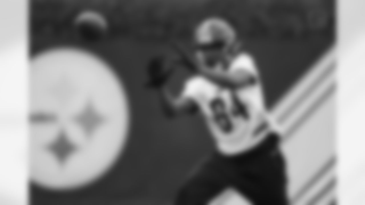 Pittsburgh Steelers wide receiver Ja'Marcus Bradley (84) during practice at the UPMC Rooney Sports Complex preparing for a Week 14 matchup against the Baltimore Ravens Wednesday, Dec. 7, 2022 in Pittsburgh, PA. (Karl Roser / Pittsburgh Steelers)