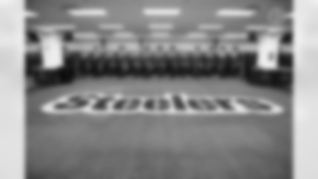 A general view of the locker room during a regular season game between the Pittsburgh Steelers and the Chicago Bears, Monday, Nov. 8, 2021 in Pittsburgh, PA. (Karl Roser / Pittsburgh Steelers)