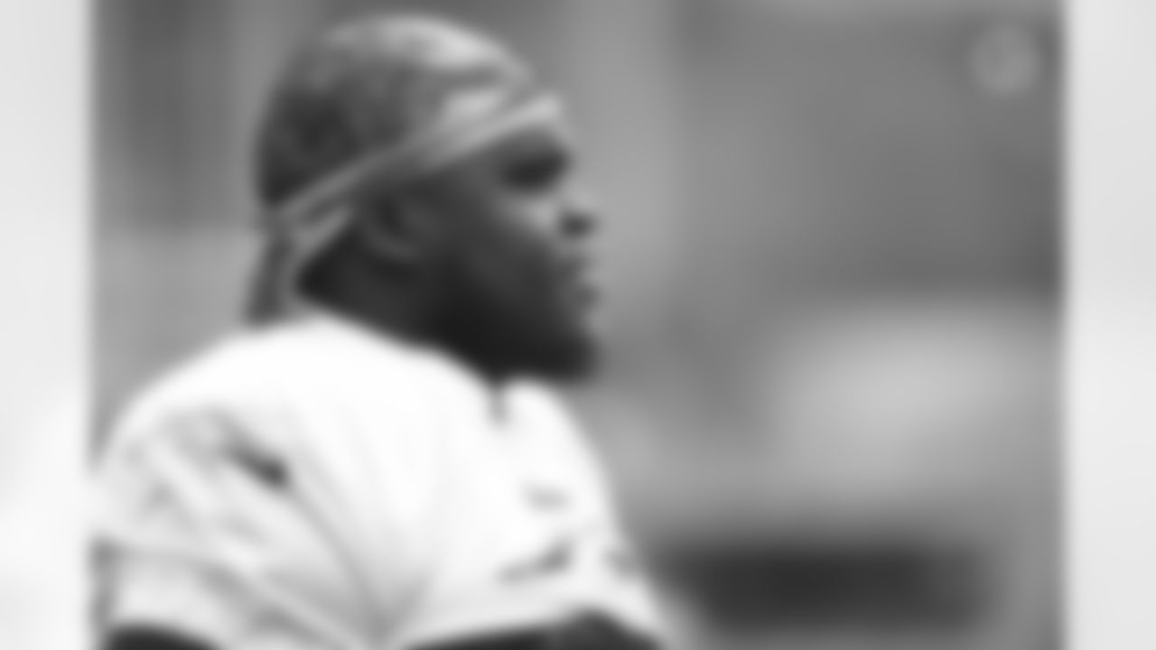Pittsburgh Steelers offensive lineman Kevin Dotson (69) during practice at the UPMC Rooney Sports Complex preparing for a Week 3 matchup against the Cincinnati Bengals, Thursday, Sept. 23, 2021 in Pittsburgh, PA. (Caitlyn Epes / Pittsburgh Steelers)