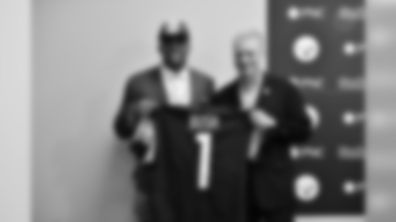 The Pittsburgh Steelers take part in the 2019 NFL Draft at the UPMC Rooney Sports Complex.