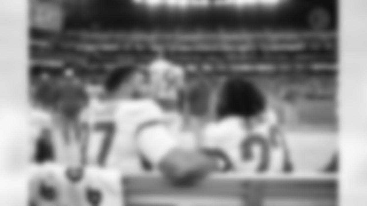 Pittsburgh Steelers defensive tackle Cameron Heyward (97) and Pittsburgh Steelers running back Najee Harris (22) during the 2022 Pro Bowl at Allegiant Stadium, Sunday, Feb. 6, 2022 in Las Vegas, NV. (Karl Roser / Pittsburgh Steelers)