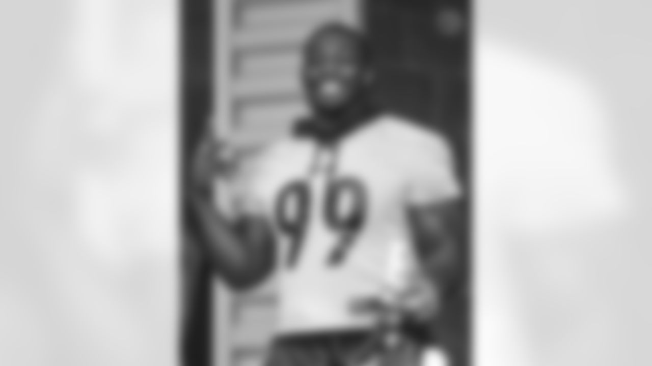 Pittsburgh Steelers defensive tackle Larry Ogunjobi (99) participates in the Organized Team Activities (OTAs), Wednesday June 7, 2023 at the UPMC Rooney Sports Complex. (Abigail Dean / Pittsburgh Steelers)