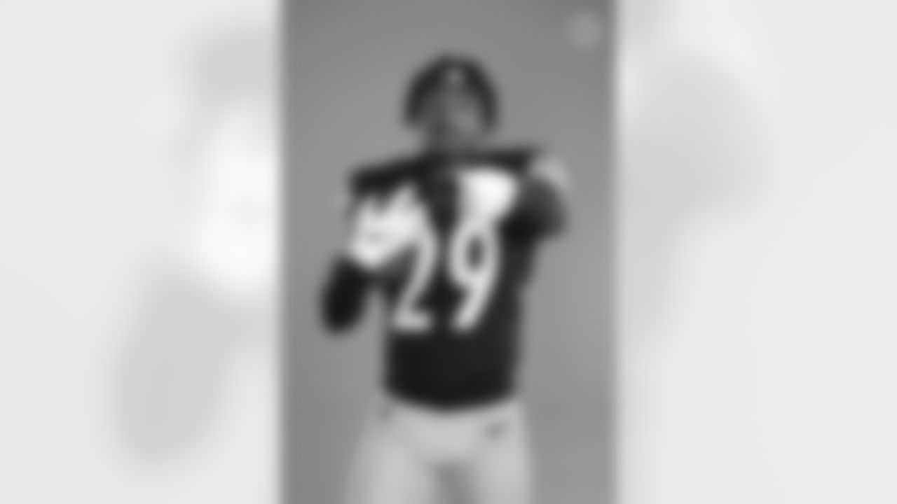 Pittsburgh Steelers cornerback Shakur Brown (29) poses for a photo during the Steelers 2021 media day, Friday, July 23, 2021 in Pittsburgh, PA. (Caitlyn Epes / Pittsburgh Steelers)
