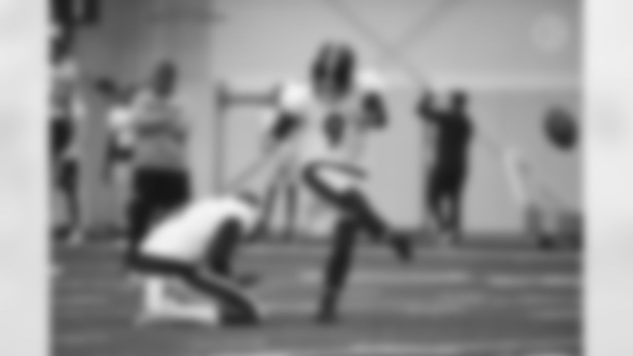 Pittsburgh Steelers kicker Chris Boswell (9) trains at the UPMC Rooney Sports Complex during the Steelers 2020 Training Camp, Thursday, Sept. 3, 2020 in Pittsburgh, PA. (Karl Roser / Pittsburgh Steelers)