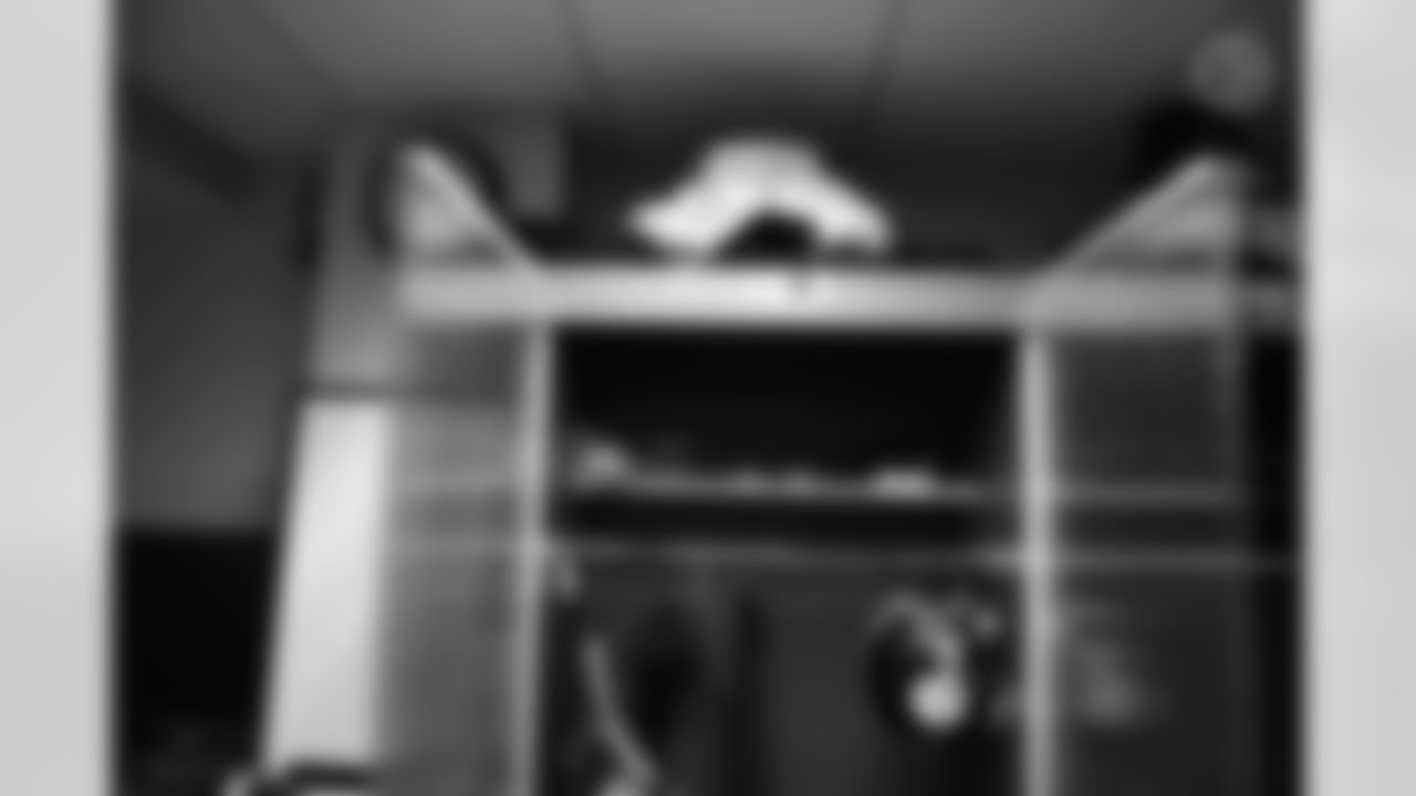 A locker room view during a regular season game between the Pittsburgh Steelers and the Green Bay Packers, Sunday, Oct. 3, 2021 in Green Bay, WI. (Karl Roser / Pittsburgh Steelers)
