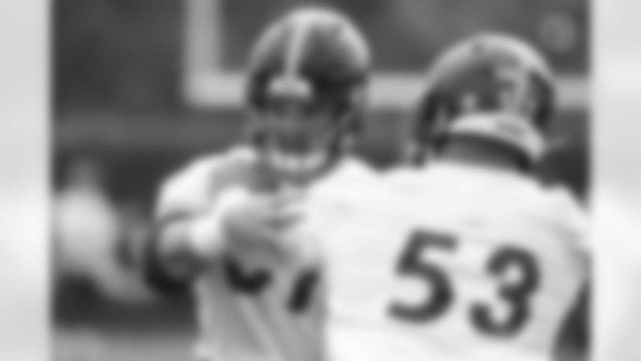 Pittsburgh Steelers center Mason Cole (61) participates in the Organized Team Activities (OTAs), Thursday June 2, 2022 at the UPMC Rooney Sports Complex. (Abigail Dean / Pittsburgh Steelers)