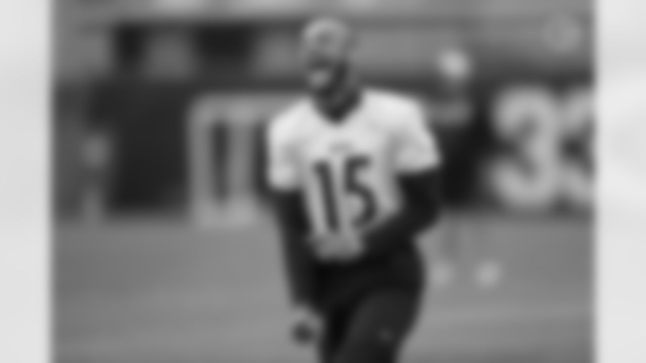 Pittsburgh Steelers wide receiver Cody White (15) during practice at the UPMC Rooney Sports Complex preparing for a Week 8 matchup against the Cleveland Browns, Monday, Oct. 25, 2021 in Pittsburgh, PA. (Karl Roser / Pittsburgh Steelers)