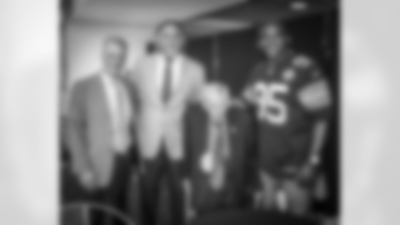 Art Rooney, Kevin Greene, Dan Rooney, and Greg Lloyd