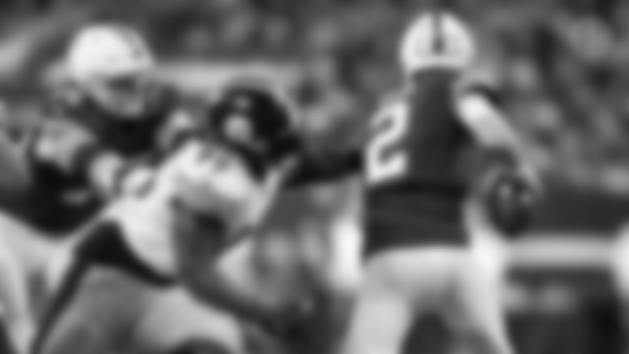 Pittsburgh Steelers defensive tackle Larry Ogunjobi (99) during a regular season game between the Pittsburgh Steelers and the Indianapolis Colts, Monday, Nov. 28, 2022 in Indianapolis, IN. The Steelers beat the Colts 24-17. (Karl Roser / Pittsburgh Steelers)