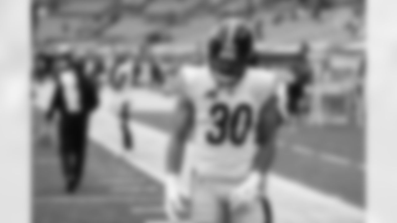 Pittsburgh Steelers running back James Conner (30) during a regular season game between the Pittsburgh Steelers and the Cleveland Browns, Sunday, Jan. 3, 2021 in Cleveland, OH. (Karl Roser / Pittsburgh Steelers)