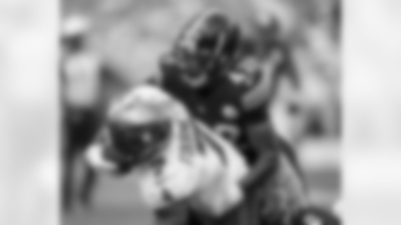 Pittsburgh Steelers cornerback James Pierre (42) during a regular season game between the Pittsburgh Steelers and the Tampa Bay Buccaneers, Sunday, Oct. 16, 2022 in Pittsburgh, PA. The Steelers beat the Buccaneers 20-18. (Karl Roser / Pittsburgh Steelers)