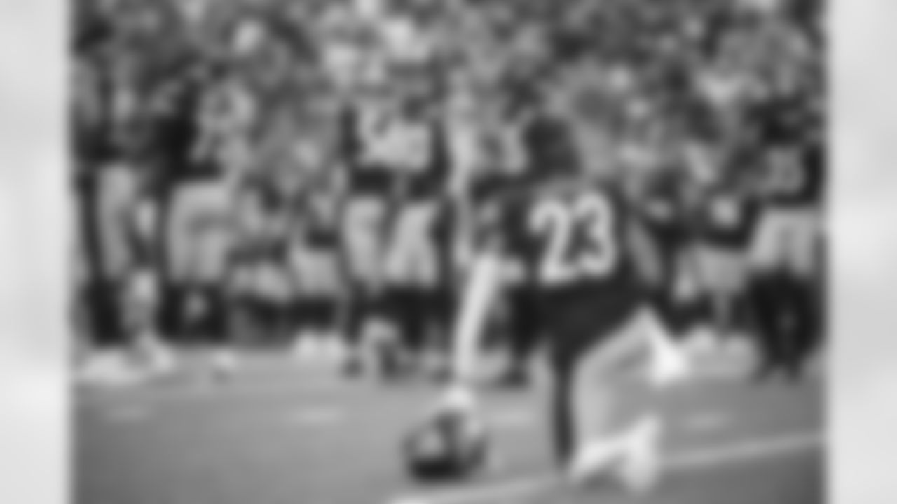 Pittsburgh Steelers cornerback Joe Haden (23) during a regular season game between the Pittsburgh Steelers and the Buffalo Bills, Sunday, Sept. 12, 2021 in Buffalo, NY. The Steelers beat the Bills 23-16. (Caitlyn Epes / Pittsburgh Steelers)