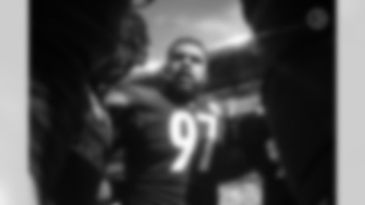 Pittsburgh Steelers defensive tackle Cameron Heyward (97) during a regular season game between the Pittsburgh Steelers and the Denver Broncos, Sunday, Oct. 10, 2021 in Pittsburgh, PA. The Steelers beat the Broncos 27-19. (Caitlyn Epes / Pittsburgh Steelers)