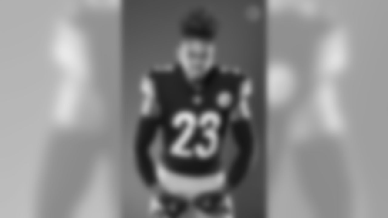 Pittsburgh Steelers cornerback Joe Haden (23) poses for a photo during the Steelers 2020 media day, Wednesday, Aug. 5, 2020 in Pittsburgh, PA. (Karl Roser / Pittsburgh Steelers)