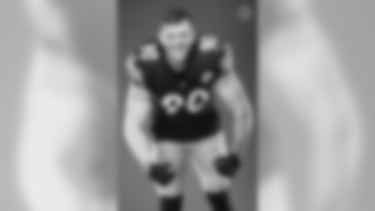 Pittsburgh Steelers linebacker T.J. Watt (90) poses for a photo during the Steelers 2020 media day, Wednesday, Aug. 5, 2020 in Pittsburgh, PA. (Karl Roser / Pittsburgh Steelers)