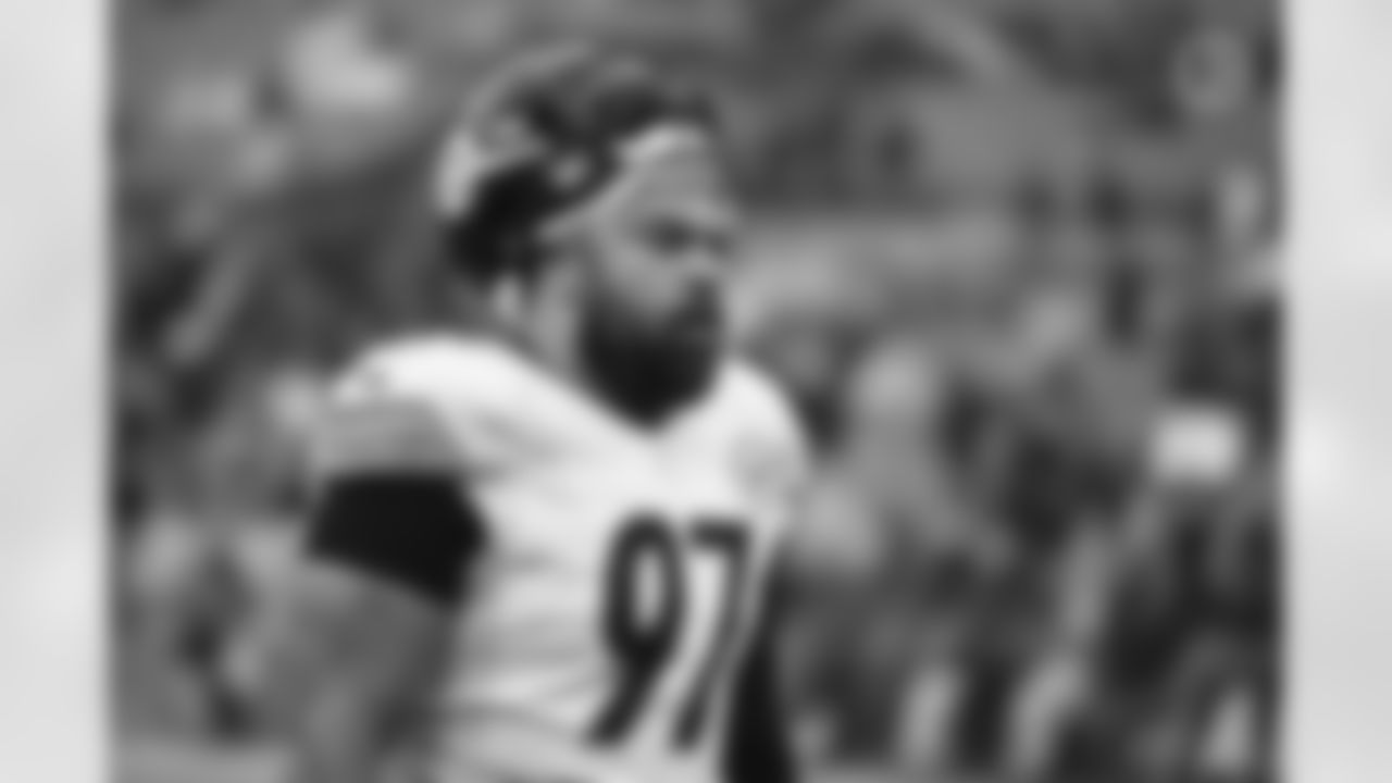 Pittsburgh Steelers defensive tackle Cameron Heyward (97) during a regular season game between the Pittsburgh Steelers and the Baltimore Ravens, Sunday, Jan. 9, 2022 in Baltimore, MD. The Steelers beat the Ravens 16-13 in OT. (Caitlyn Epes / Pittsburgh Steelers)