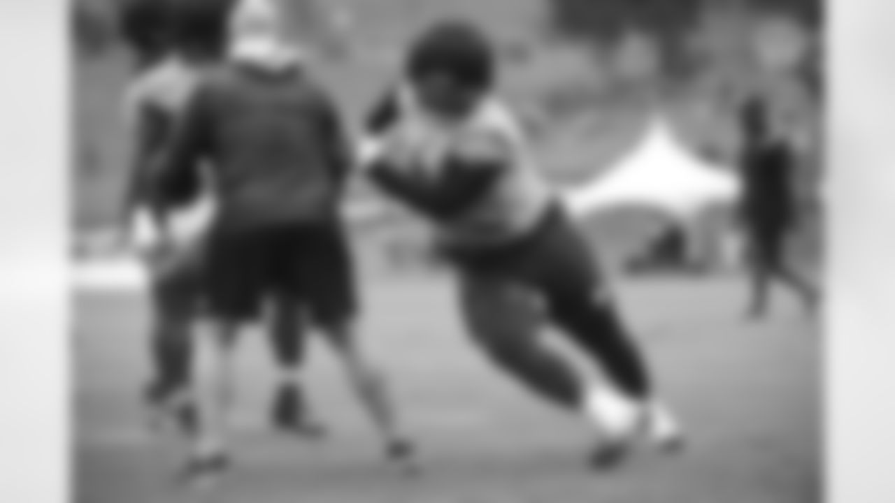 Pittsburgh Steelers defensive tackle Doug Costin (64) trains at Saint Vincent College during the 2022 Steelers Training Camp on Thursday, July 28, 2022 in Latrobe, PA. (Abigail Dean / Pittsburgh Steelers)