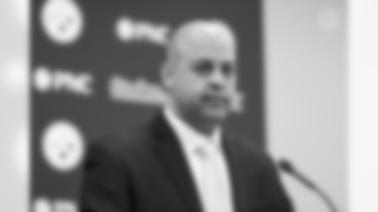 Omar Khan is introduced as the Pittsburgh Steelers General Manager at a press conference at the UPMC Rooney Sports Complex, Friday, May 27, 2022 in Pittsburgh, PA. (Karl Roser / Pittsburgh Steelers)