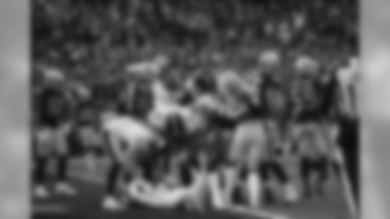 JuJu Smith-Schuster, Jesse James, Ramon Foster, and Alejandro Villanueva