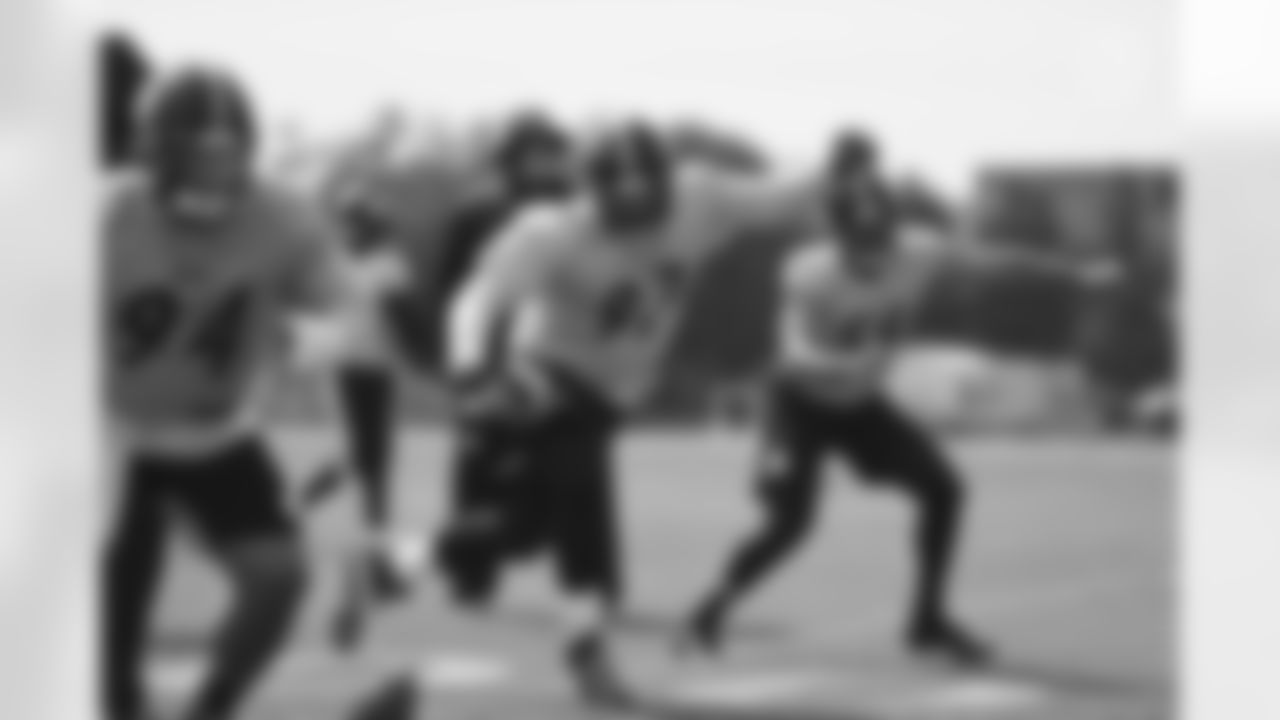Pittsburgh Steelers defensive tackle Cameron Heyward (97) participates in the Organized Team Activities (OTAs), Tuesday June 1, 2021 at the UPMC Rooney Sports Complex. (Karl Roser / Pittsburgh Steelers)