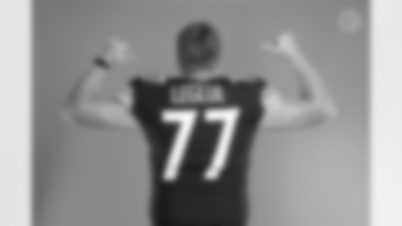 Pittsburgh Steelers offensive tackle John Leglue (77) poses for a photo during the Steelers 2021 media day, Friday, July 23, 2021 in Pittsburgh, PA. (Caitlyn Epes / Pittsburgh Steelers)