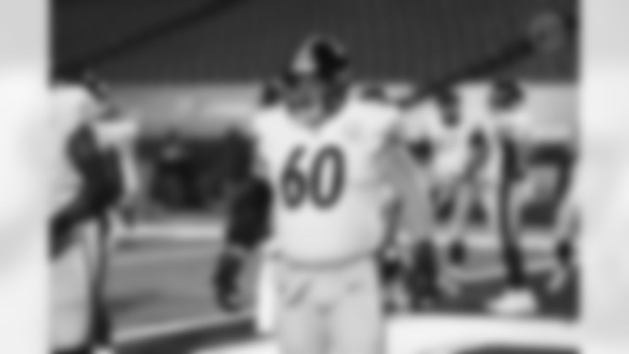 Pittsburgh Steelers center J.C. Hassenauer (60) during a regular season game between the Pittsburgh Steelers and the Buffalo Bills, Sunday, Dec. 13, 2020 in Buffalo, NY. (Karl Roser / Pittsburgh Steelers)
