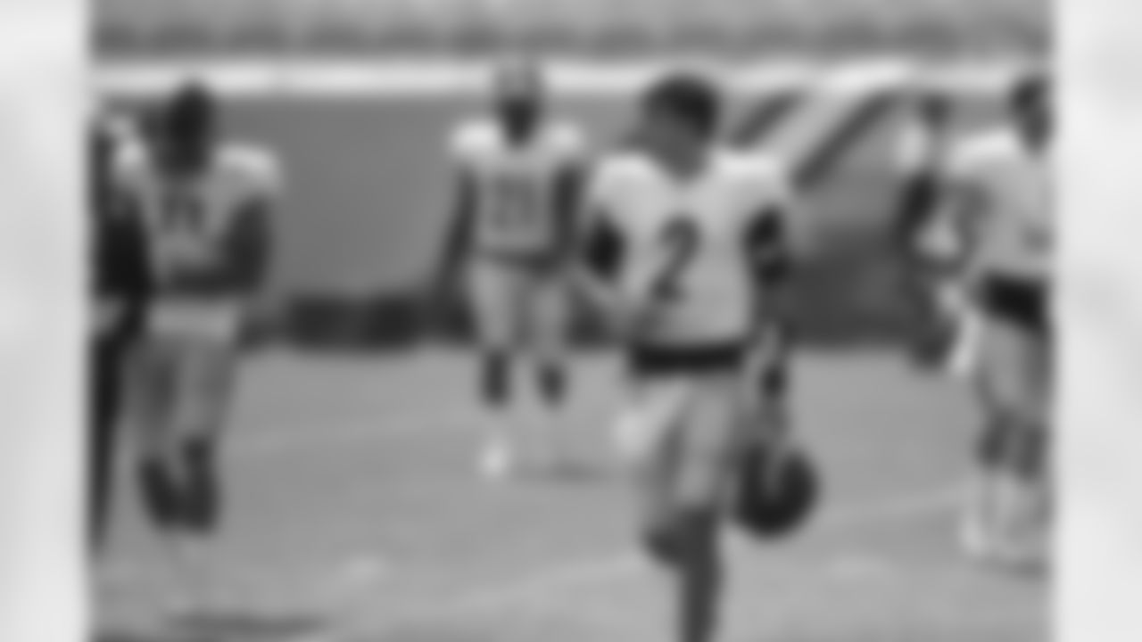 Pittsburgh Steelers quarterback Mason Rudolph (2) trains at Heinz Field during the Steelers 2020 Training Camp, Sunday, Aug. 21, 2022 in Pittsburgh, PA. (Caitlyn Epes / Pittsburgh Steelers)