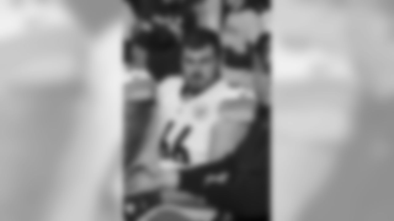 David DeCastro sits on the bench.