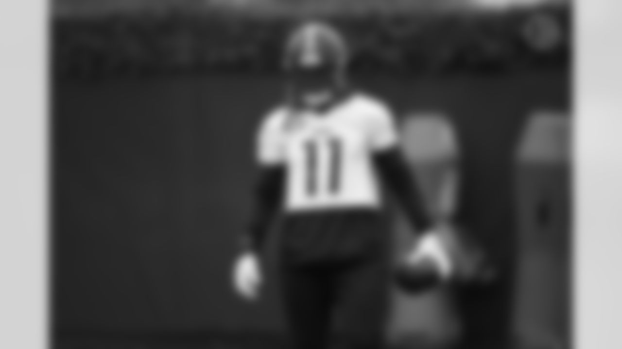 Pittsburgh Steelers wide receiver Chase Claypool (11) during practice at the UPMC Rooney Sports Complex preparing for a Wild Card Round matchup against the Kansas City Chiefs, Thursday, Jan. 13, 2022 in Pittsburgh, PA. (Karl Roser / Pittsburgh Steelers)