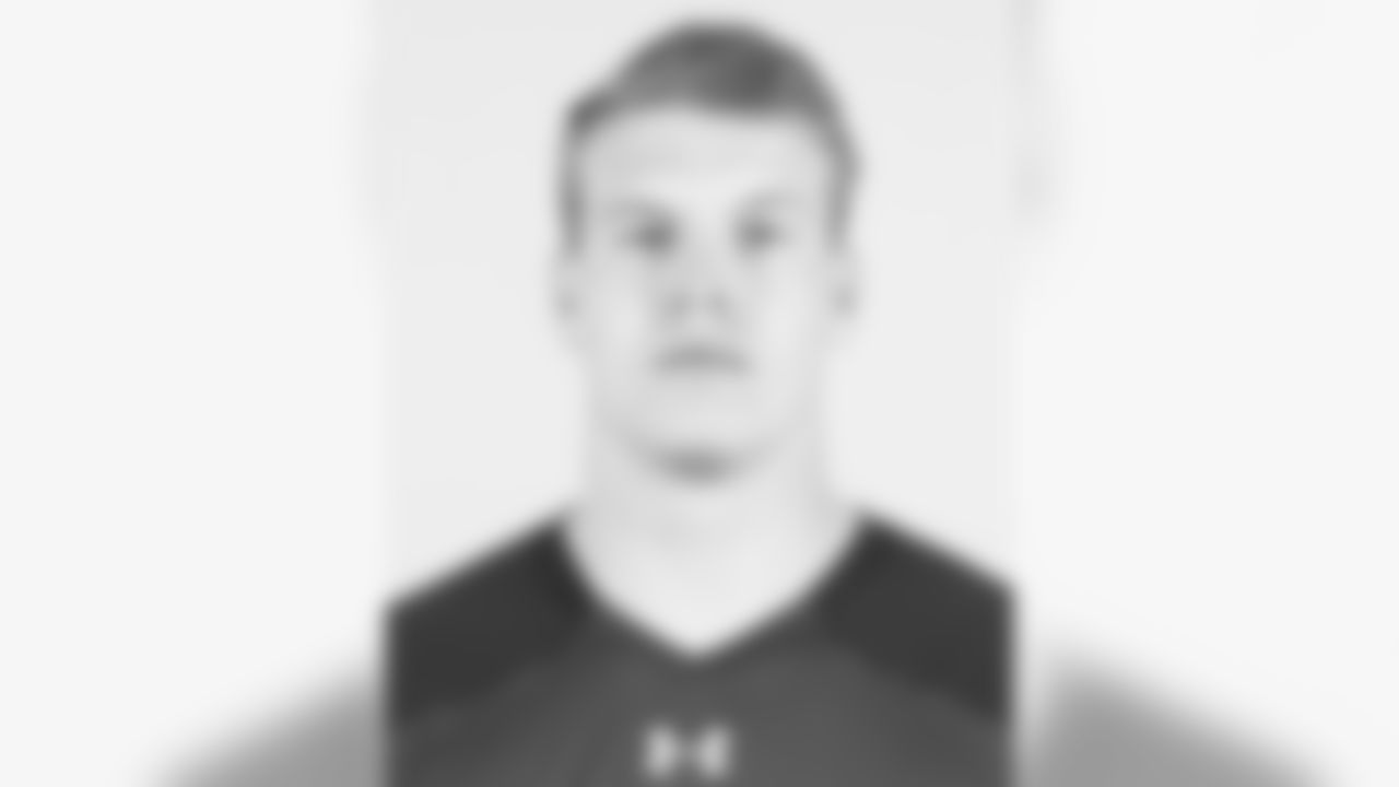 Texas A&M offensive lineman Joe Cheek poses for a headshot during the 2016 NFL Scouting Combine at Lucas Oil Stadium on Wednesday, Feb. 24, 2016 in Indianapolis. (Ben Liebenberg via AP)