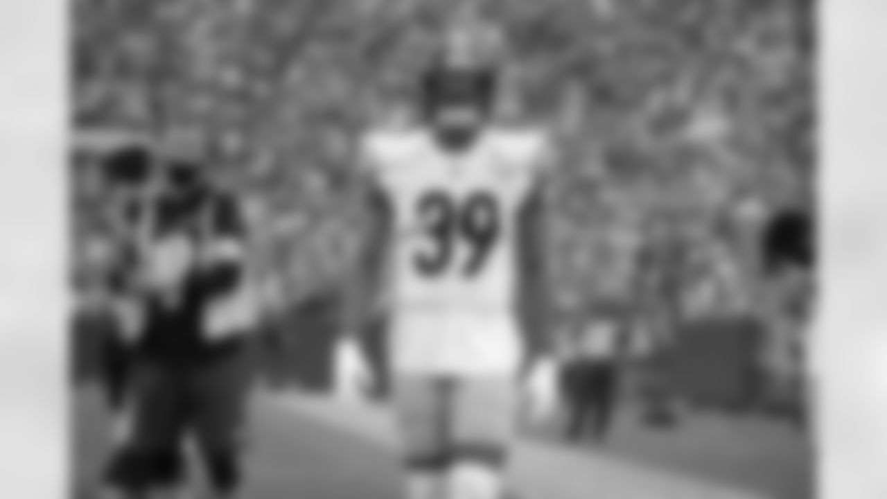 Pittsburgh Steelers safety Minkah Fitzpatrick (39) during a regular season game between the Pittsburgh Steelers and the Green Bay Packers, Sunday, Oct. 3, 2021 in Green Bay, WI. The Packers beat the Steelers 27-17. (Karl Roser / Pittsburgh Steelers)