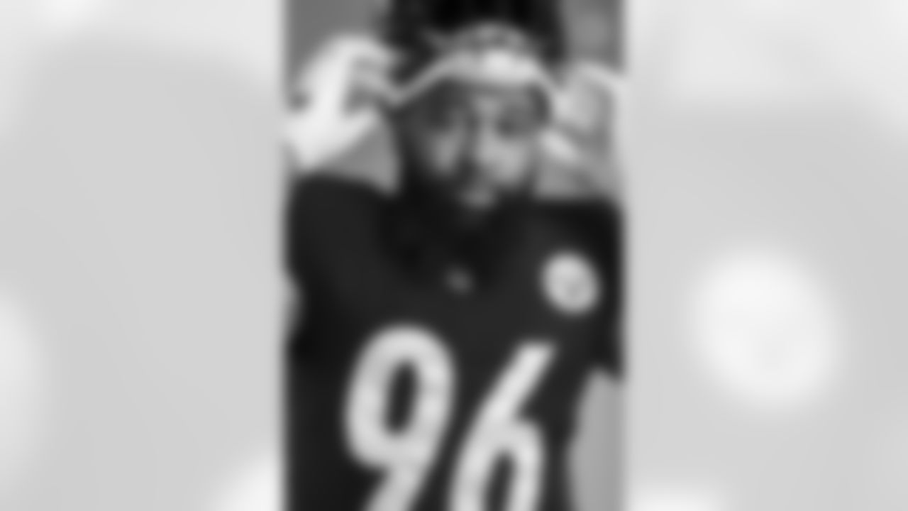 Pittsburgh Steelers defensive end Isaiah Buggs (96) poses for a photo during the Steelers 2021 media day, Friday, July 23, 2021 in Pittsburgh, PA. (Caitlyn Epes / Pittsburgh Steelers)