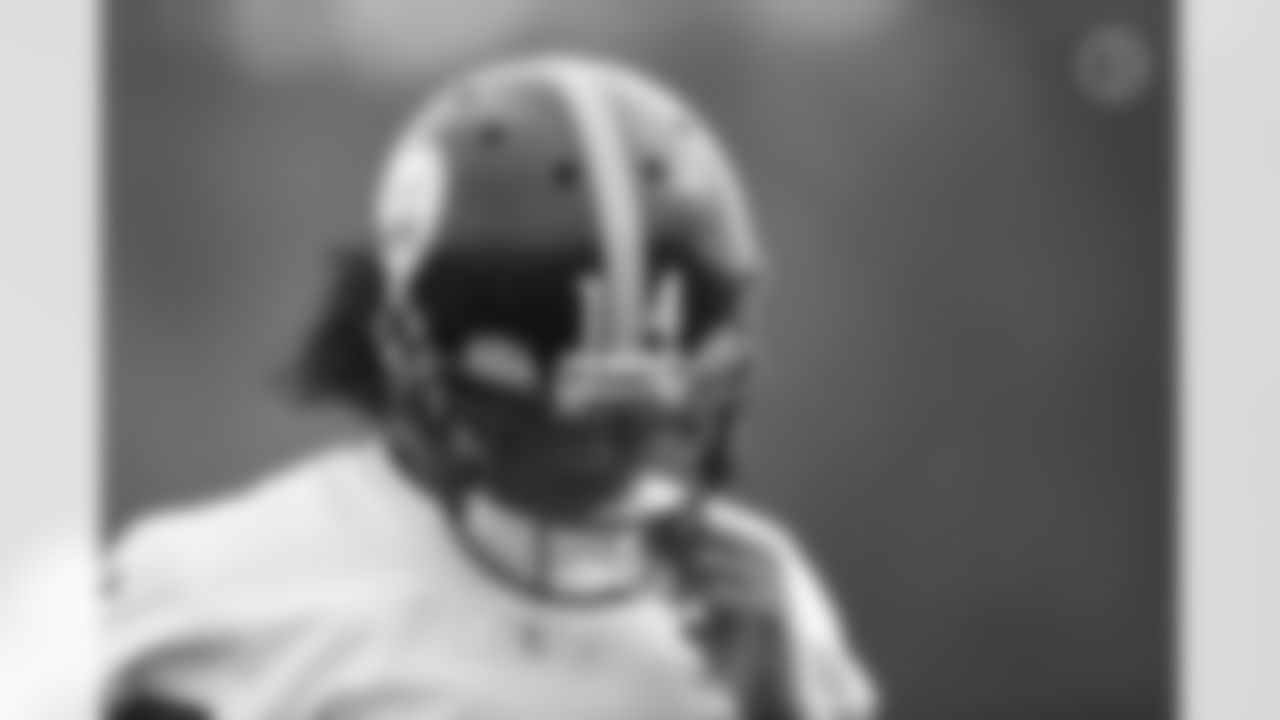 Pittsburgh Steelers wide receiver Ray-Ray McCloud (14) during practice at the UPMC Rooney Sports Complex preparing for a Week 8 matchup against the Cleveland Browns, Thursday, Oct. 28, 2021 in Pittsburgh, PA. (Karl Roser / Pittsburgh Steelers)