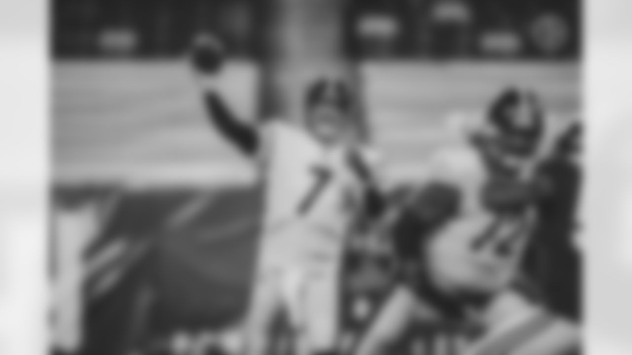 Pittsburgh Steelers quarterback Ben Roethlisberger (7) during a regular season game between the Pittsburgh Steelers and the New York Giants, Monday, Sept. 14, 2020 in East Rutherford, NJ. The Steelers defeated the Giants 26-16. (Karl Roser / Pittsburgh Steelers)