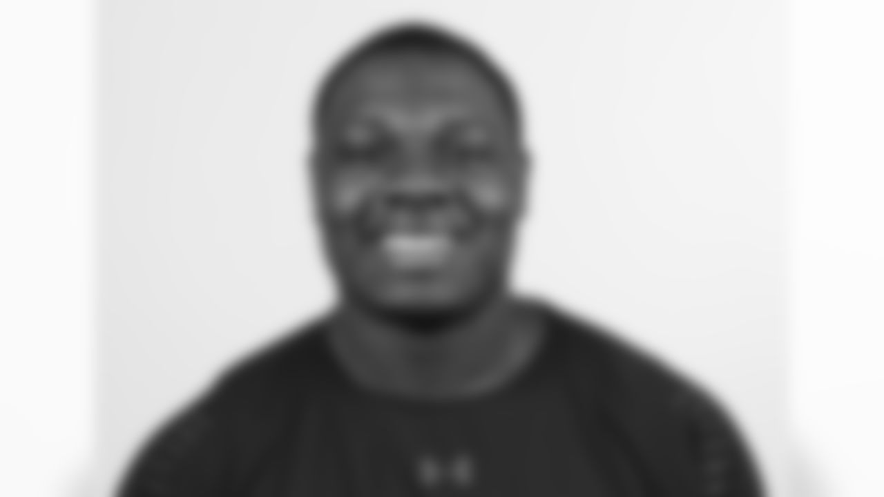 Iowa offensive lineman James Daniels poses for a headshot during the 2018 NFL Scouting Combine on Wednesday, Feb. 28, 2018 in Indianapolis. (Ben Liebenberg via AP)