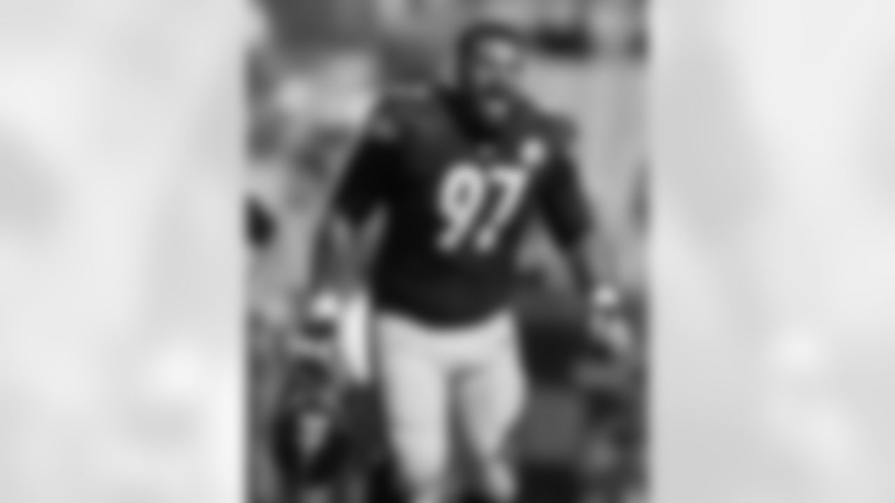 Pittsburgh Steelers defensive tackle Cameron Heyward (97) during a regular season game between the Pittsburgh Steelers and the Denver Broncos, Sunday, Oct. 10, 2021 in Pittsburgh, PA. The Steelers beat the Broncos 27-19. (Karl Roser / Pittsburgh Steelers)