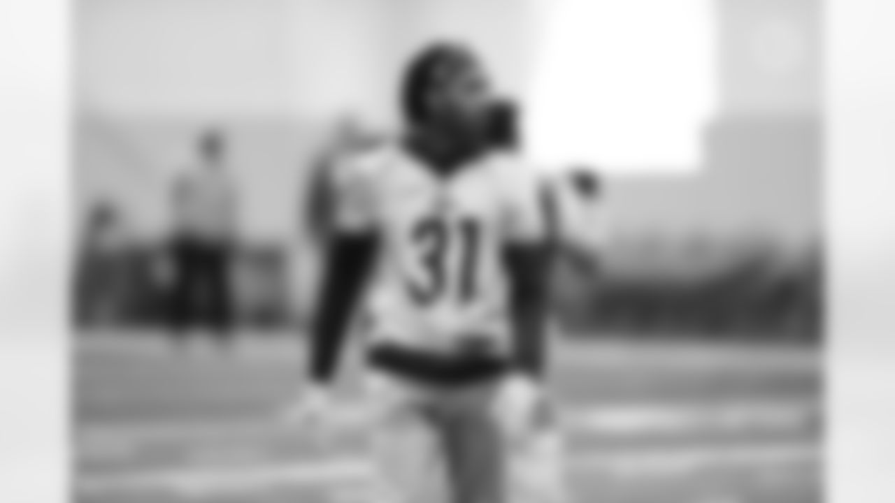 Pittsburgh Steelers cornerback Justin Layne (31) during practice at the UPMC Rooney Sports Complex preparing for a Wild Card Round matchup against the Kansas City Chiefs, Wednesday, Jan. 12, 2022 in Pittsburgh, PA. (Karl Roser / Pittsburgh Steelers)