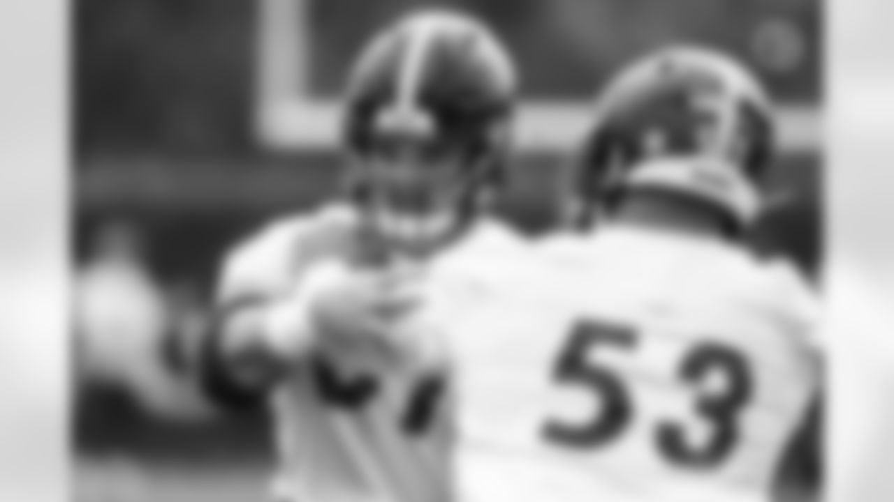 Pittsburgh Steelers center Mason Cole (61) participates in the Organized Team Activities (OTAs), Thursday June 2, 2022 at the UPMC Rooney Sports Complex. (Abigail Dean / Pittsburgh Steelers)