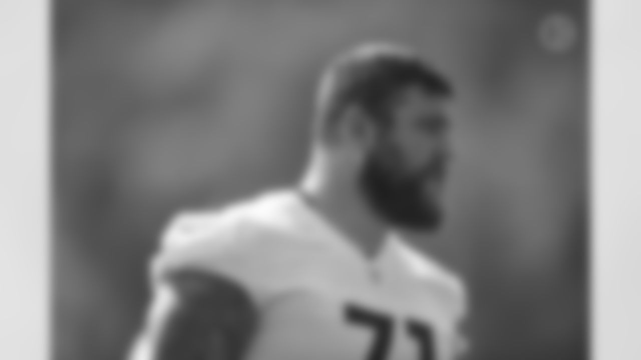 Pittsburgh Steelers offensive tackle Matt Feiler (71) practices at the UPMC Rooney Sports Complex preparing for a Week 3 matchup against the Houston Texans, Friday, Sept. 25, 2020 in Pittsburgh, PA. (Karl Roser / Pittsburgh Steelers)