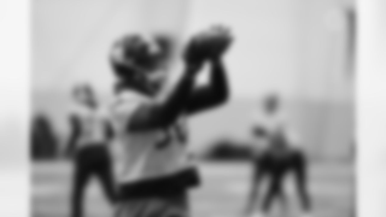Pittsburgh Steelers linebacker Delontae Scott (50) during practice at the UPMC Rooney Sports Complex preparing for a Week 18 matchup against the Baltimore Ravens, Friday, Jan. 7, 2022 in Pittsburgh, PA. (Karl Roser / Pittsburgh Steelers)