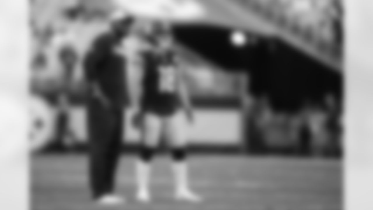 Head Coach Mike Tomlin and Ryan Switzer