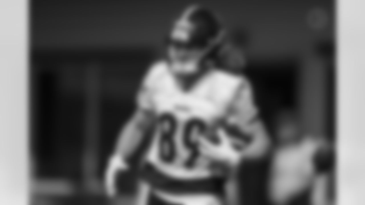 Pittsburgh Steelers wide receiver Gunner Olszewski (89) during practice at the UPMC Rooney Sports Complex preparing for a Week 4 matchup against the Houston Texans Friday, Sept. 29, 2023 in Pittsburgh, PA. (Karl Roser / Pittsburgh Steelers)